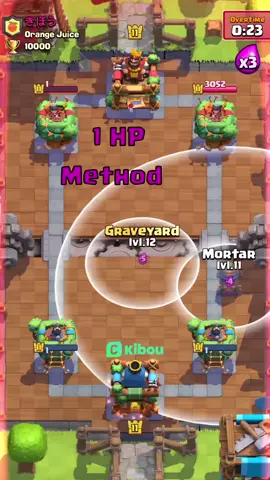 Getting 1HP tower Day 225\n#ClashRoyale #Mortar #1HP #Graveyard 