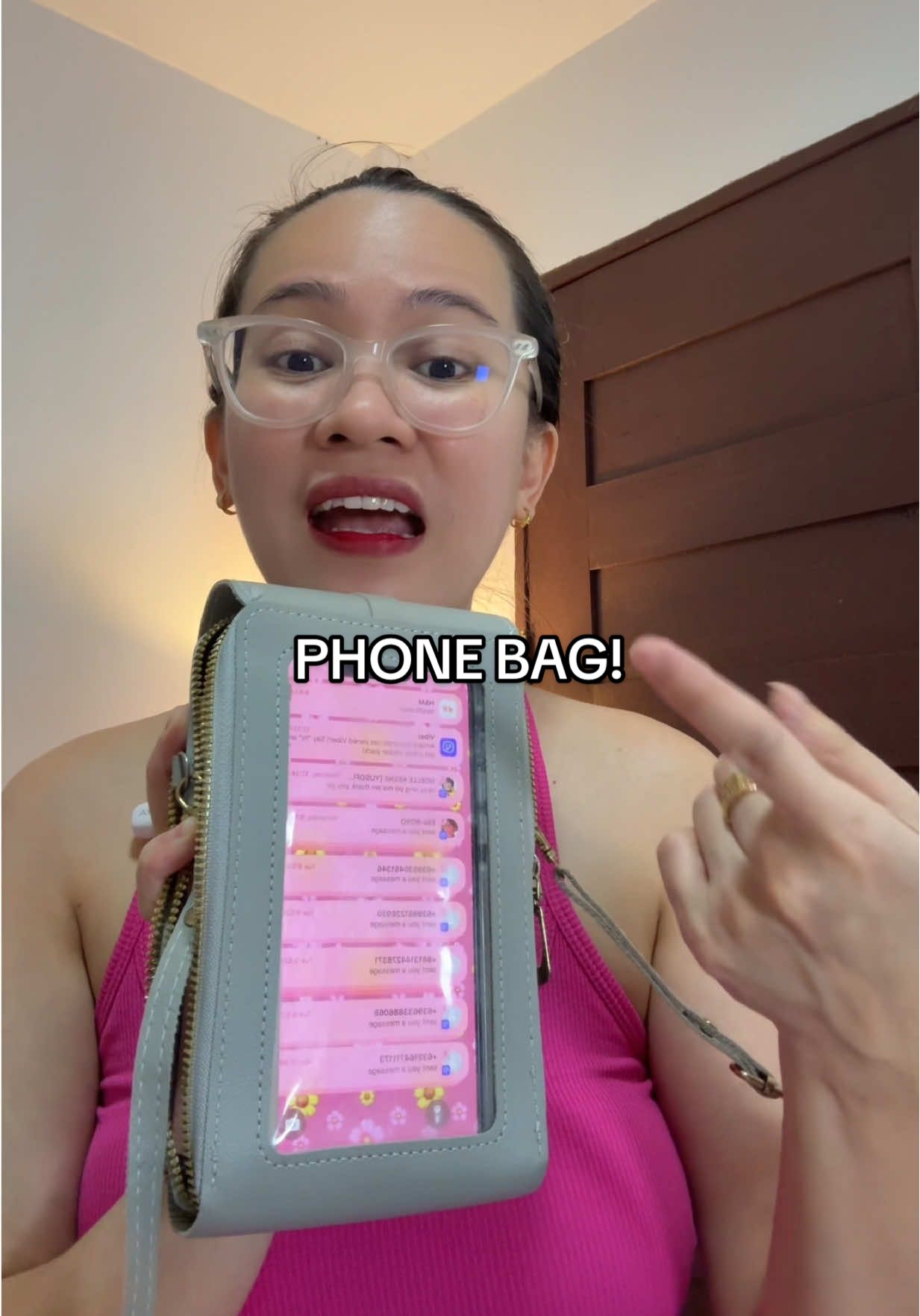 Di na kailangan malaking bag #phonebag #crossbodybag #walletbag #trending #mobilephonebag 