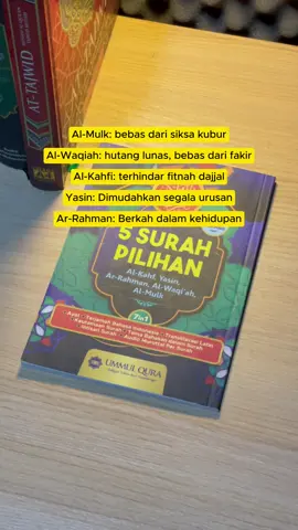 5 surat yang menjadi pegangan hidup kita setiap harinya, ke 5 surat ini memiliki manfaat praktis untuk kehidupan kita, cek keranjang kuning, beli sekarang #almulk #alwaqiah #yasin 
