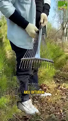 Pekerjaan membersihkan sampah atau daun kering di kebun jadi cepat dan praktis setelah menggunakan sapu garuk besi ini. Bahan carbon steel dengan 15 jari dan tidak mudah rontok seperti yang plastik. #sapugarukbesi #sapugaruktaman #sapugaruksampah #alatberkebun 