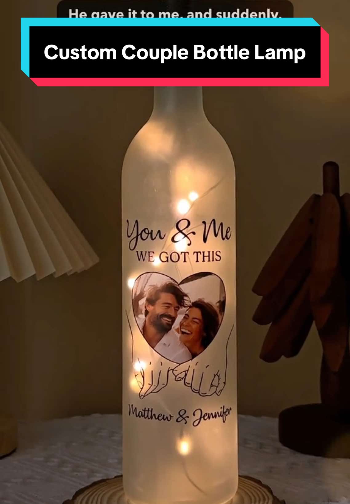 Custom photo lamp that glows with your love story. 💞✨ #pawfecthouse #personalizedgifts #husbandwife #couple #anniversary