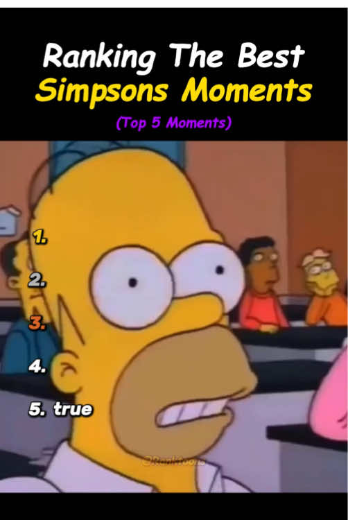 Ranking The Best Simpsons Moments #ranking #simpsons #cartoon #foryoupage #fyp 