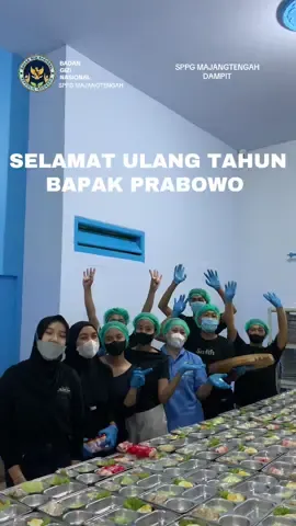 Selamat Ulang tahun Bapak Presiden Prabowo Subianto.🙏🏻🎊#makangizigratis2025 #sppgmajangtengah #makangratisprabowo #foryou @gerindra 
