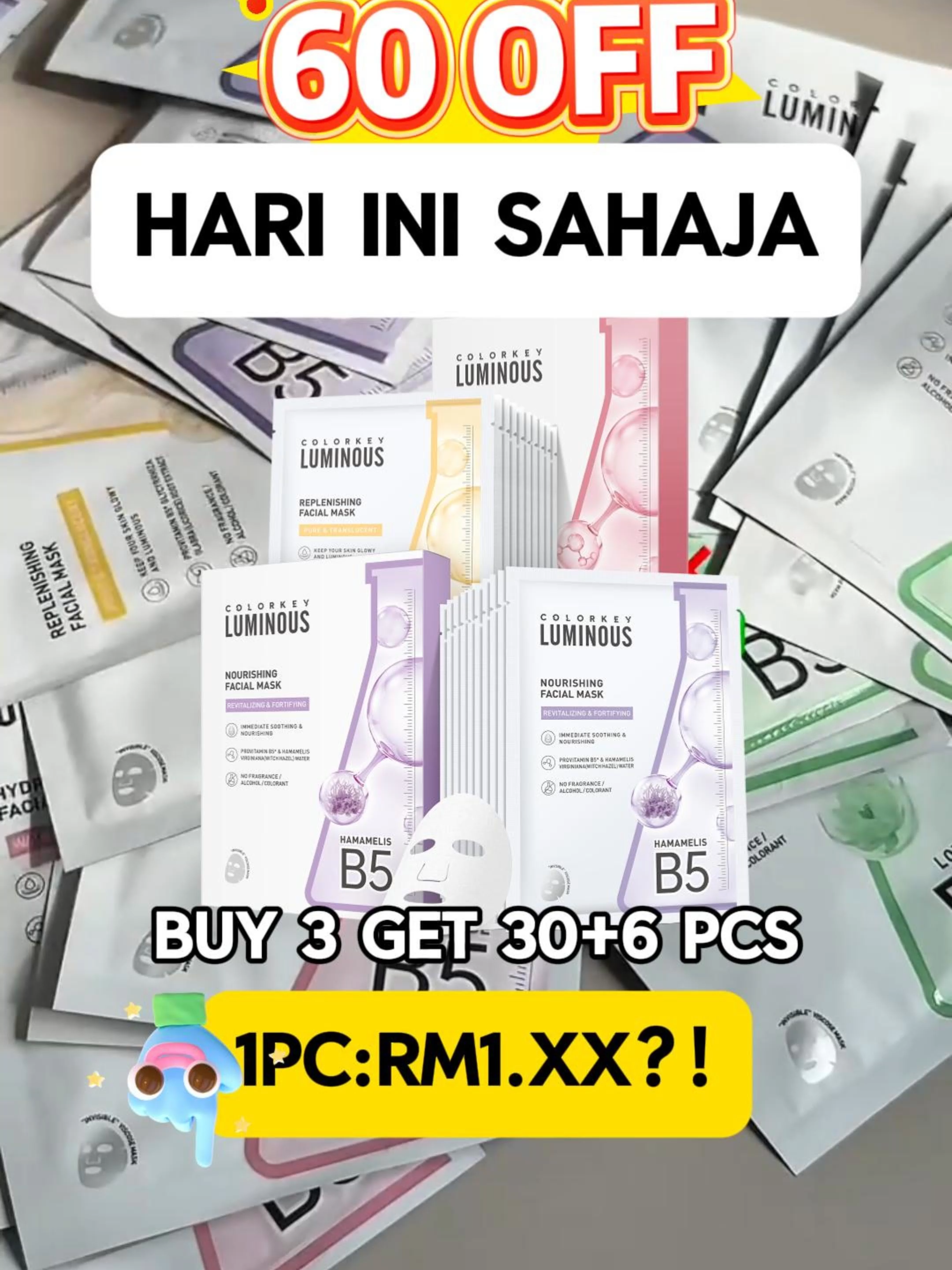 Dalam sepack ada 25ml essence pun selamat digunakan#colorkeymy #colorkeyluminous #brigtening #skincareroutine #colorkey #hydrate #colorkeymalasia #hydrateskin #SkincareMY #sale