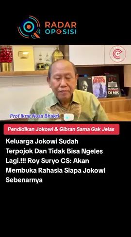 ROY SURYO CS: MENGUAK RAHASIA KELUARGA JOKOWI #jokowi #roysuryo #gibranrakabumingraka #doktertifa #fyp 
