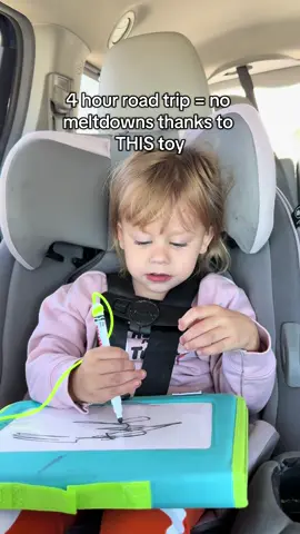 We survived the drive to grandmas this weekend with no meltdowns... all thanks to this Totebook. She loves it! #momwin #momtok #momlife #momsoftiktokover30 