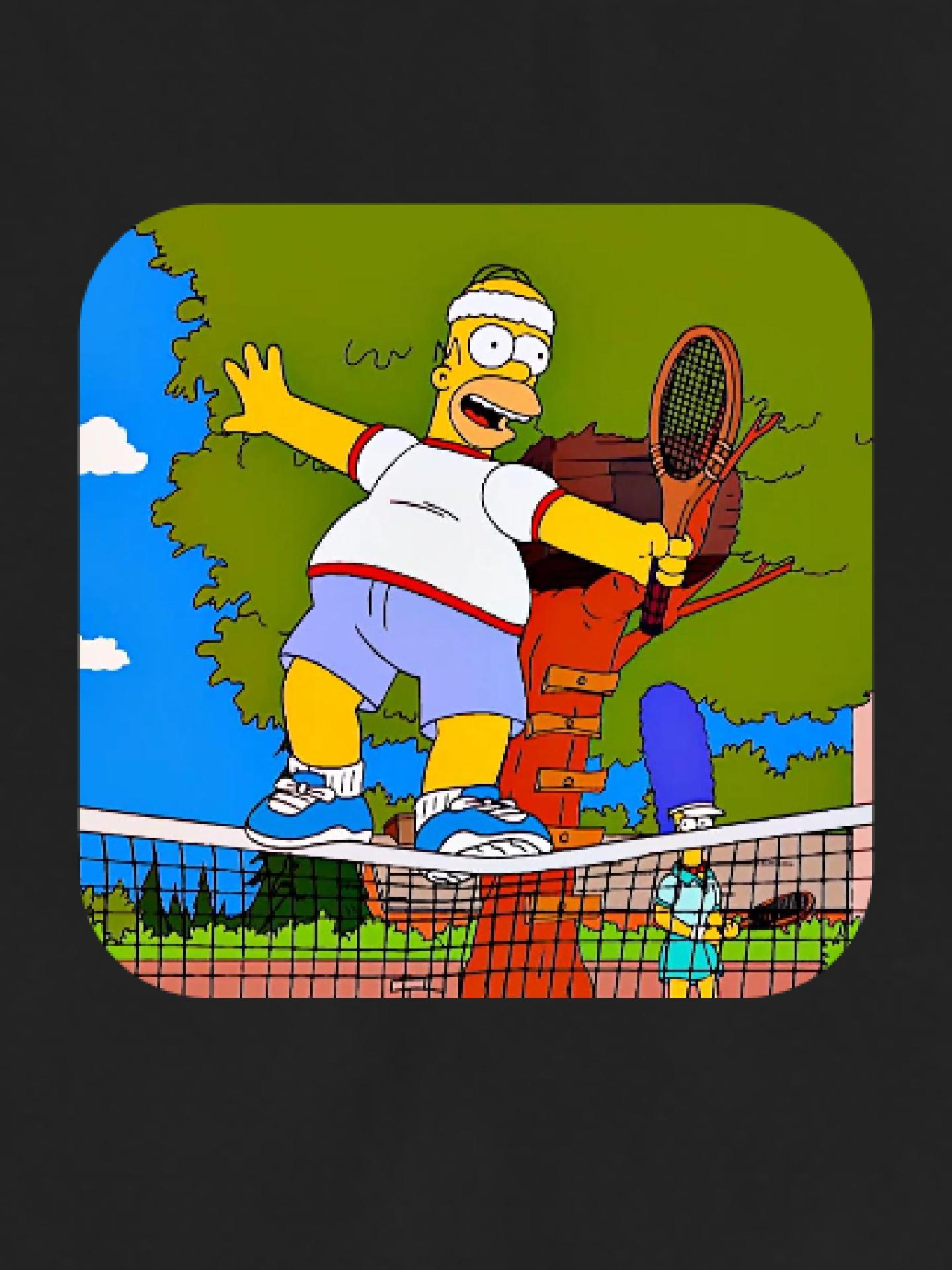 Homer built a new tennis court in the backyard. #cartoon #fypシ #thesimpsons