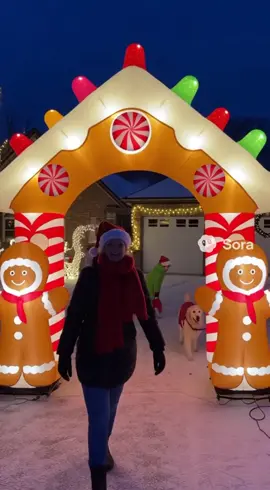 Beautiful inflatable gingerbread archway.#TikTokShopCreatorPicks #TikTokShopBlackFriday #ChristmasInflatables #Inflatables