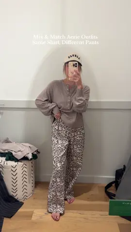 Okay loving the first pants! Had to size down and have them being shipped to me 😍 🔗 on my LTK #aerie #shopwithme #aerie #tryonhaul #dressingroom 