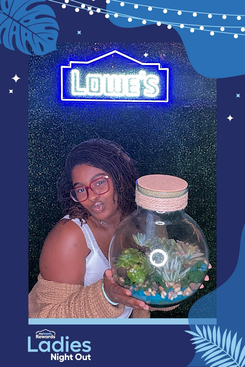 Ladies’ Night Out at @Lowe’s did not disappoint! 💐 Huge thanks to @lelestyleme for having us girls out #girlsnightout #DIY #terrarium #rdu #firsttimemom 