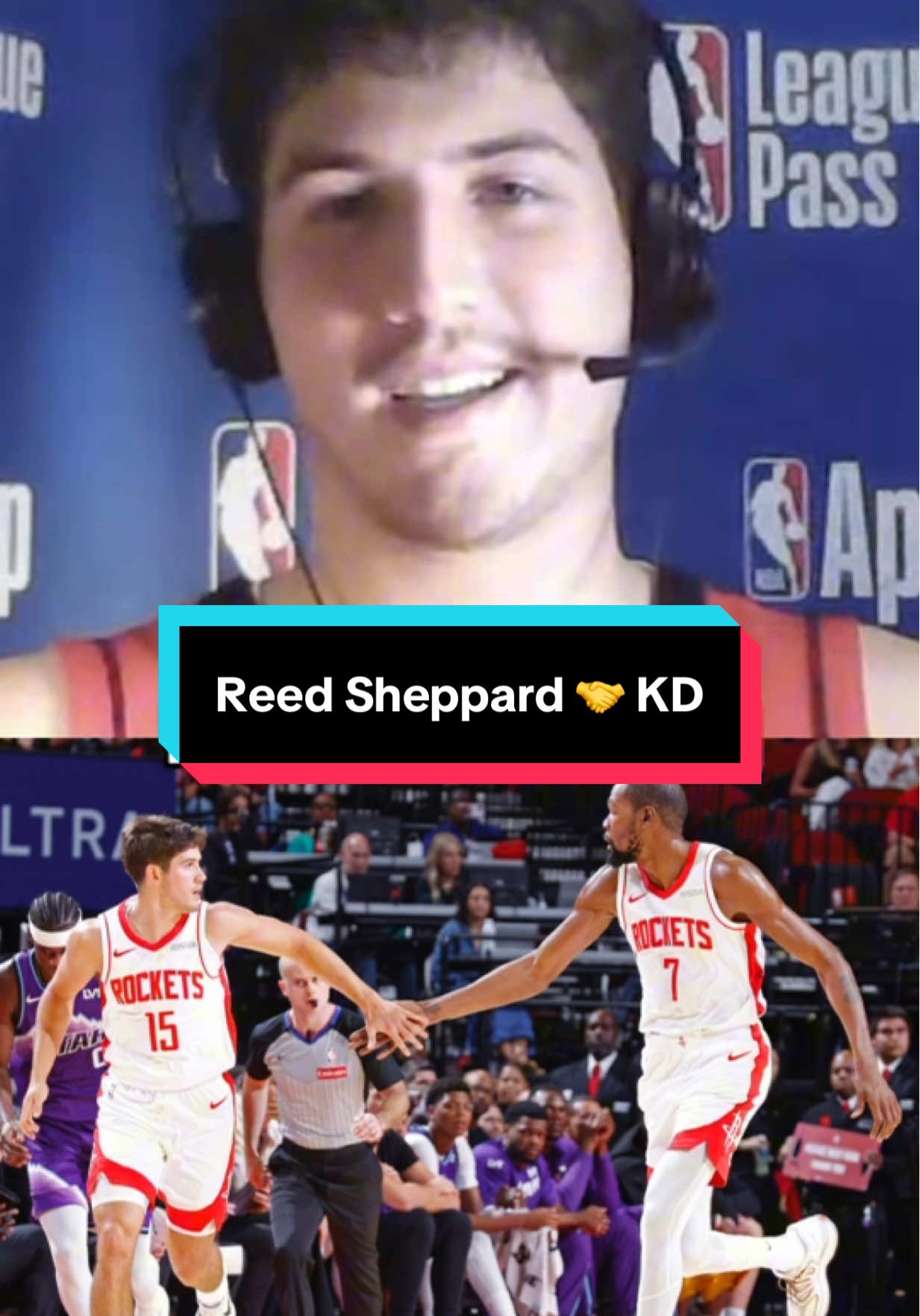 Reed Sheppard joined The Association on NBA TV to discuss #KevinDurant’s immediate impact on the @houstonrockets 🙌 #NBA #basketball #ReedSheppard #Rockets 