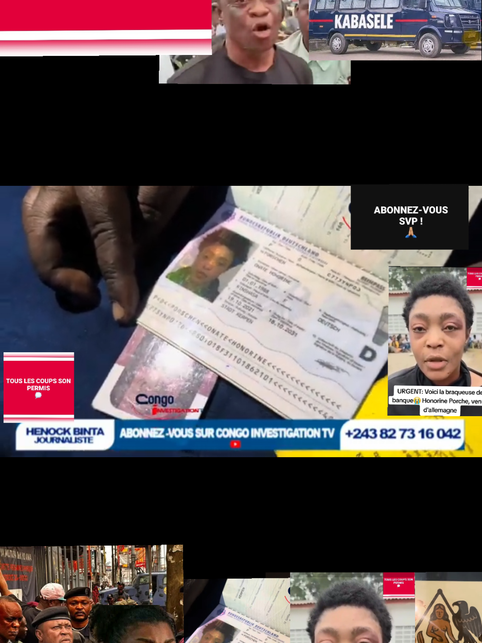 🛑 HONORINE PORSCHEN BRAQUE RAWBANK, MAIS SA CHAMBRE RACONTE UNE AUTRE HISTOIRE ⛔️ Bref Aperçu sur l'histoire de HORORINE PORSCHEN ONATE , Citoyenne Allemand d'origine Congolaise, Presumé braqueuse de la banque Rawbank à Victoire/Kinshasa.  ⛔️Née à Kinshasa le 01 Janvier 1988 journée consacrée à la fête de nouvel an, Honorine a quitté  Kinshasa en 1993 ( à l'âge de 5ans) pour immigrer en Allemagne, en quête d'une vie meilleure. ⛔️Célibataire, et mère de 4 enfants, PORSCHEN a quitté Kerpen, sa ville de residence en Allemagne pour Kinshasa afin de tenter un braquage à la Rawbank, au Rond-point Victoire à Kalamu. ⛔️Après que les Forces Armée de la RDC (FARDC) en collaboration avec la Police Militaire (PM) et la Police Nationale Congolaise aient dejoué ce Jeudi 16/10/2025 sa tentative, la descente à l' espace  dans la commune de Kalamu où elle etait logée, plusieurs revelations ont fait surface.  ⛔️Une Interpellation muscleé digne d'un film 