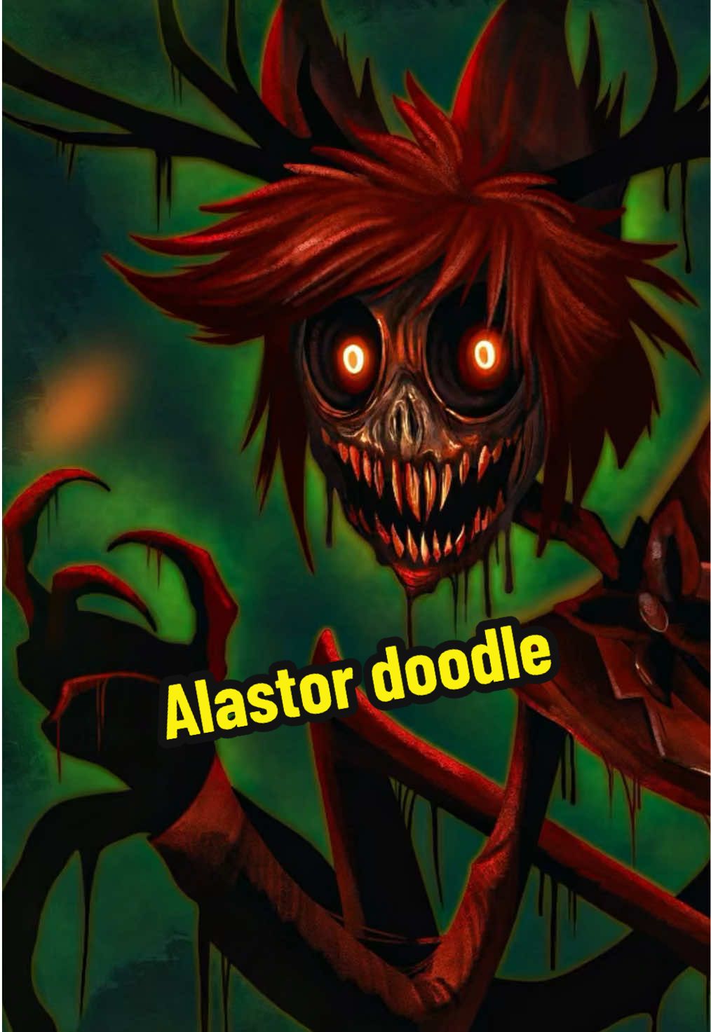 Enjoy this #alastor doodle I made tonight. I love him. #alastorhazbinhotel #hazbinhotel #digitalart #hazbinhotelfanart 