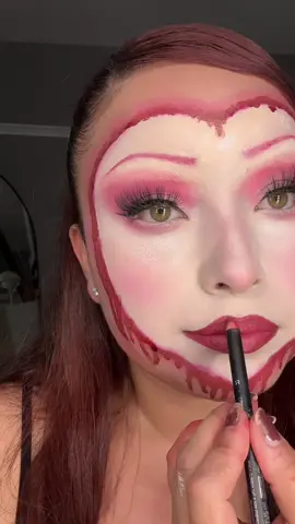 Heart Face Makeup❤️🩸❌FAKE BLOOD❌ #heartfacemakeup #halloweenlook #halloweenmakeup #heartmakeup #halloween2025 