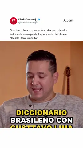 O Embaixador atravessou as fronteiras, e as palavras! Durante sua primeira entrevista em espanhol no podcast “Desde Cero Juancito”, Gusttavo Lima foi pego de surpresa com as diferenças entre o português e o espanhol colombiano. Ao descobrir como se diz “ônibus” por lá, o cantor não segurou a risada e arrancou gargalhadas de todo mundo no estúdio. O resultado? Um momento leve, divertido e digno do Embaixador! #GusttavoLima #DesdeCeroJuancito #PodcastColombiano #Embaixador #MúsicaSertaneja 