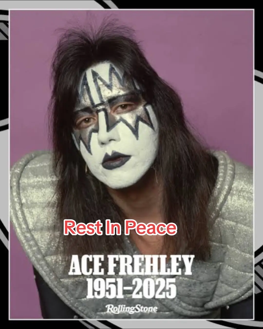 I've been a Kiss fan since I can remember. This is a sad day on music#AceFarley #kizz #friends #foryoupageofficial 