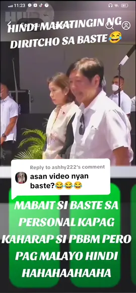 Replying to @ashhy222 HINDI MAKATINGIN SI BASTE 🤣😂😂