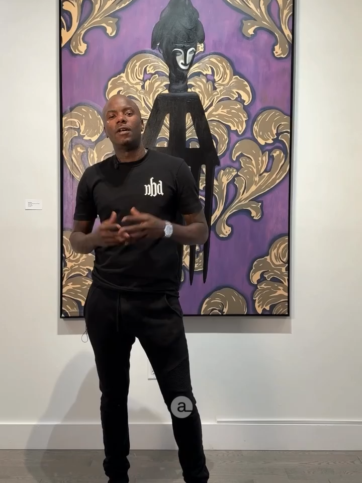 Artist and musician King Paris (@youngparis) reimagines ancestral African traditions within the language of contemporary painting and sculpture in GUARDIANS. Inspired by his father, the late Elombe Badila, and his heritage, Paris transforms ceremonial masks and sculptures into living symbols of memory, spirit, and transformation. Drawing from Yoruba carving traditions and the African forms that once inspired modernism’s greats, his works reclaim and romanticize the visual language of Africa—turning history into something vibrantly alive and profoundly present. GUARDIANS asks who holds memory, who preserves culture, and what it means to inherit a fragmented legacy in a world shaped by displacement and erasure, transforming its space into a site of reverence, resistance, and renewal. On view through October 26 at Friedrichs Pontone (@friedrichspontone), Tribeca, New York.