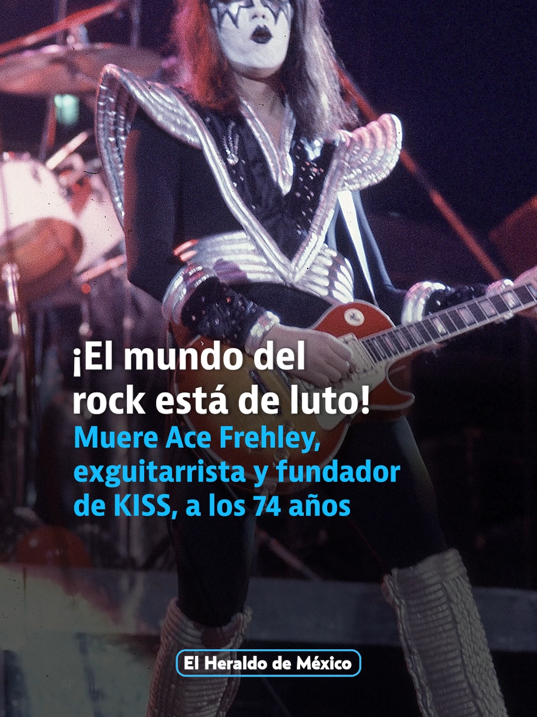Murió Ace Frehley, exguitarrista y fundador de KISS. #HeraldoDigital