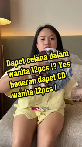 Celana dalam wanita dapet 12pcs ! Ada size nya juga loh dan bahannya katun nyaman banget dipakai! #paydaysale #cdwanita #celanadalamwanita #cd #dalemanwanita 