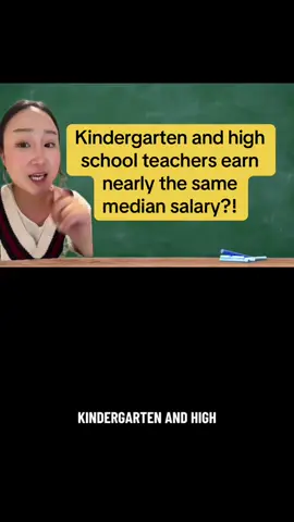 Your kindergarten teacher may have made a similar salary to your high school teacher! 🍎✏️ #teachertok #teachersontiktok #fyp #funfact #facts 