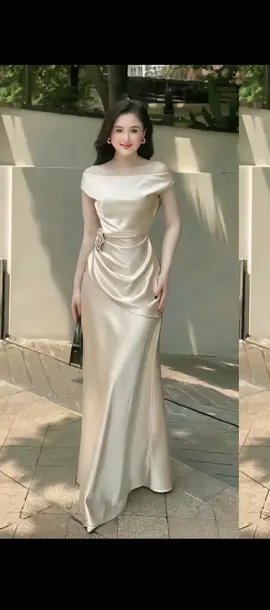 KÈM HOA & ĐÂY , Váy Đầm Lua Trễ Vai Mặc Nhiều kiểu Dáng Dài #fy #outfit #kemhoa&dayvaydamluatrevaimac