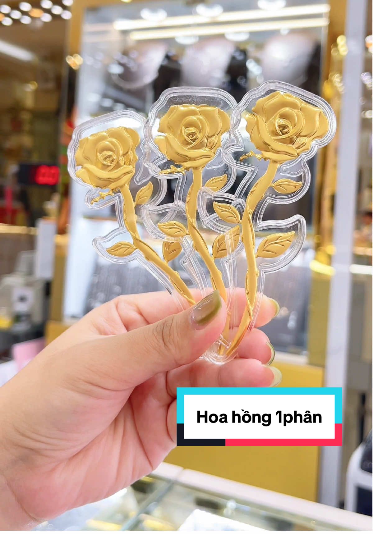 Hoa hồng 9999 chỉ 1phân🥰💕 #tiemvangminhvu #xuhuongtiktok #trending #viralvideo 