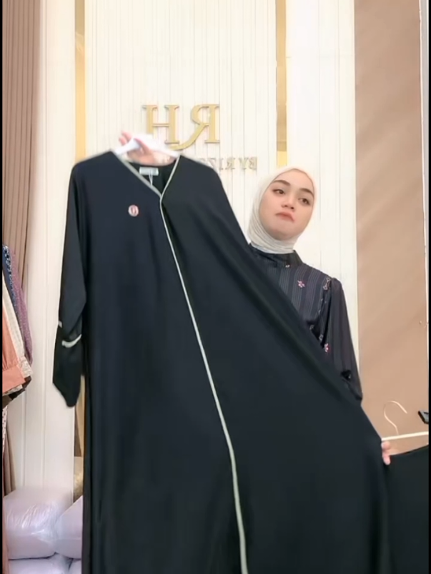 Rh Col Faradiba Abaya Set Hijab New Bahan Silk Anti UV Adem Tebal Wudhu Friendly Polos Gamis Syari