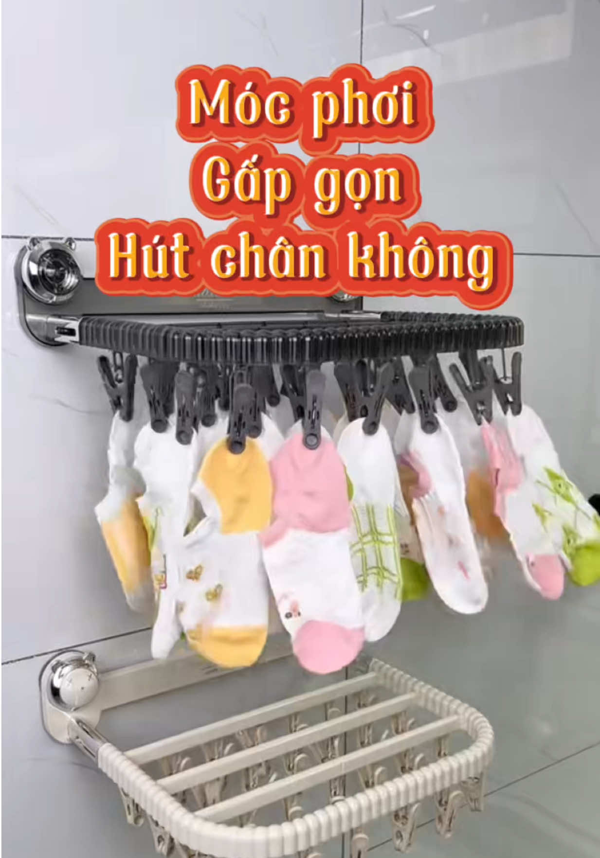 Móc phơi tất, đồ lót! #giaiphapphoidothongminh #mocphoidanang #mocphoigapgon #mocphoigantuong #mocphoihutchankhong