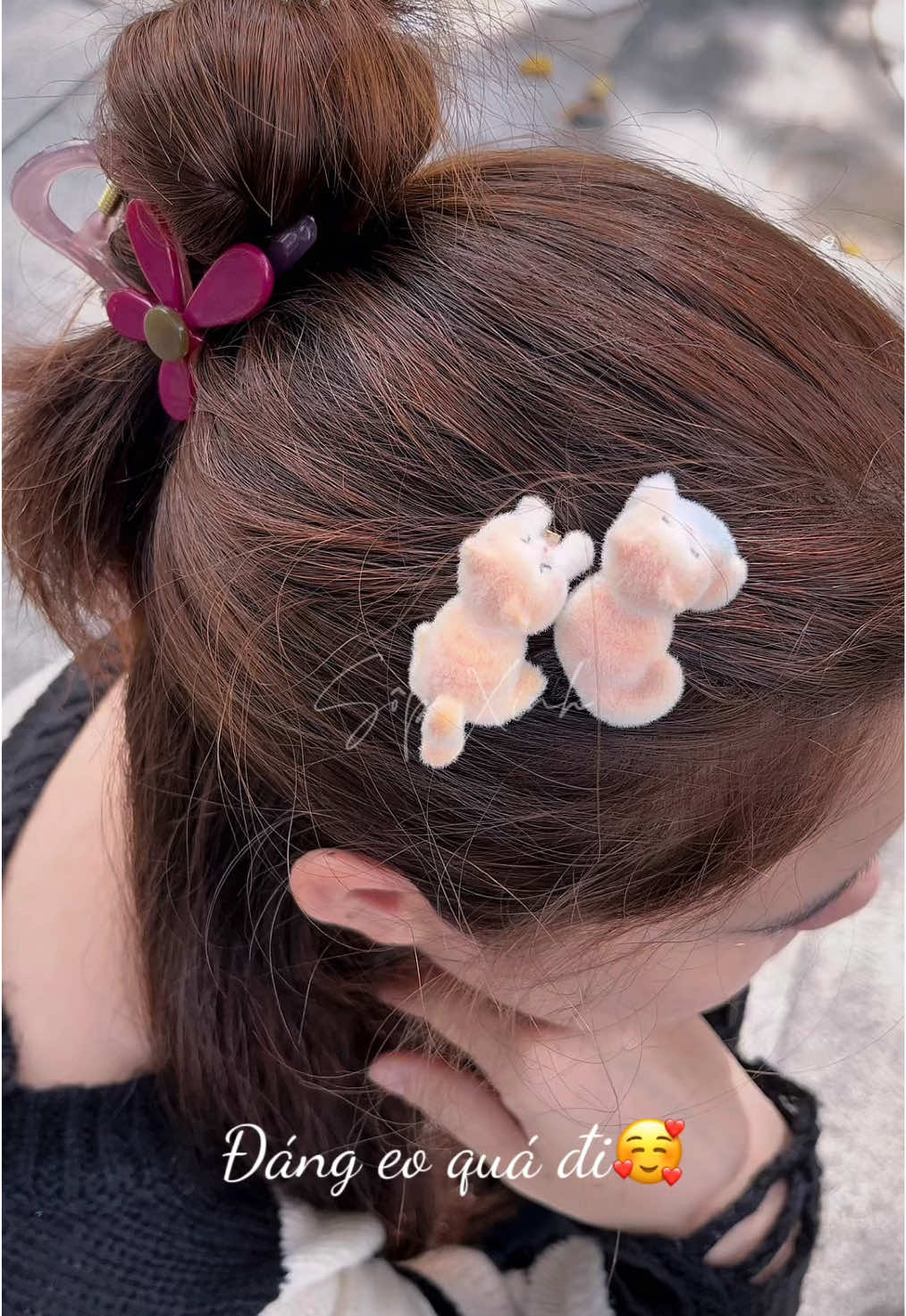 Kẹp tóc mèo nhung dễ thương #xuhuong #keptoc #keptocxinh #keptocmeonhung #keptocdep 