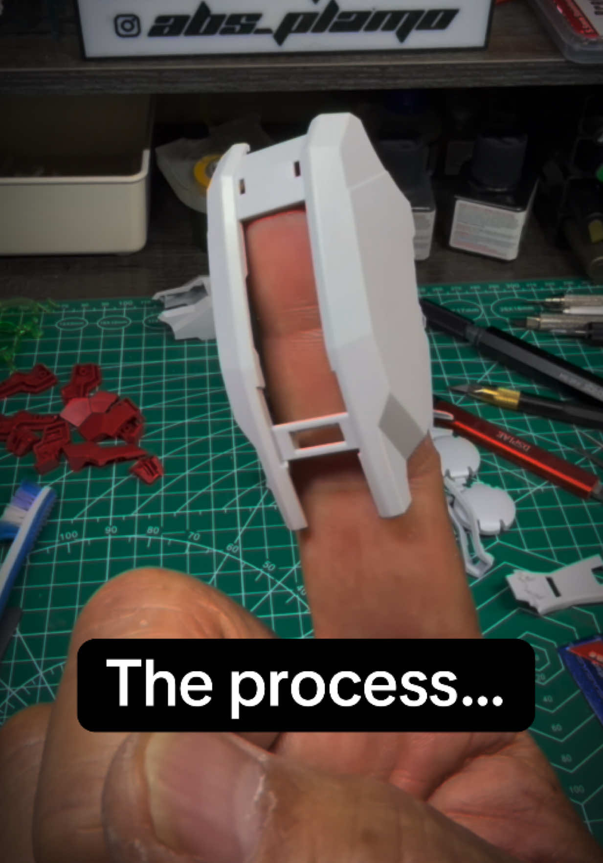 A simplified version of the process for each part. . #gunpla #gundam #plamo #custom #exia 