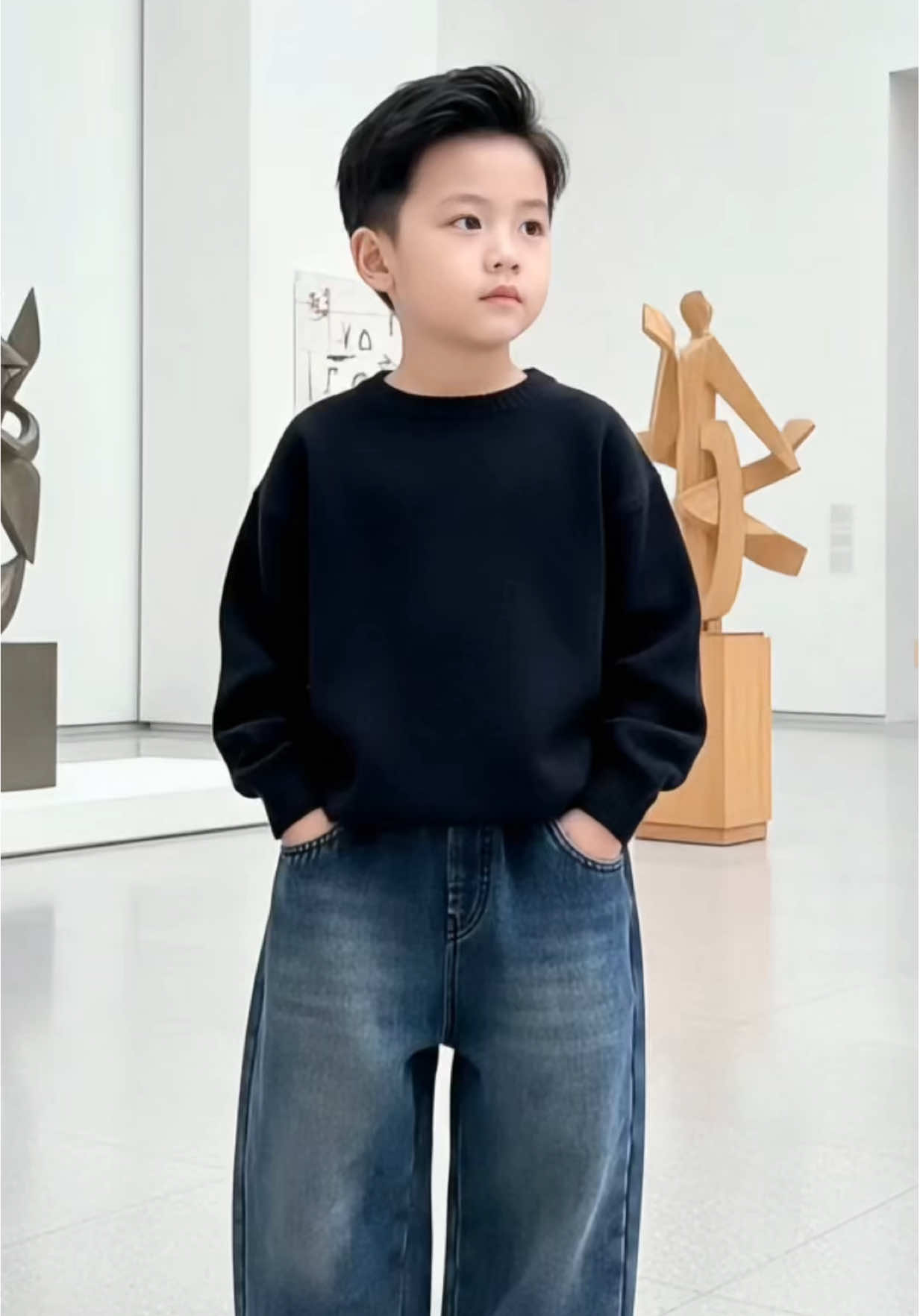 Quần Jeans ống rộng bé trai đẹp quá ba mẹ ơi #thoitrangchobe #quanaotreem #quanbobetrai #quanjeanbetrai #quanjeansbetrai 