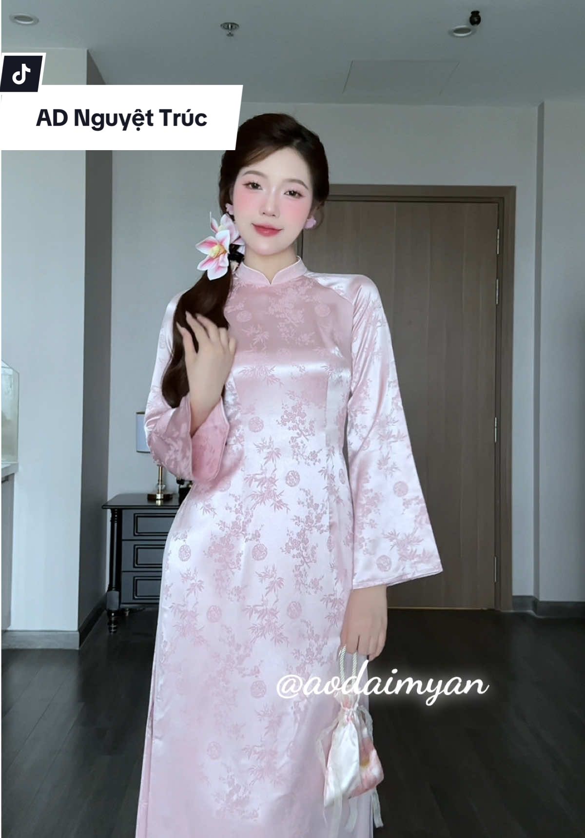 Mặc màu hồng này thi auto thành “my baby” nha mí bà 😂#aodaimyan #aodaitet #xh #aodaigam #aodaitet2026 