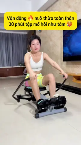 Vận động toàn thân với máy chèo thuyền thuỷ lực #maycheothuyen #vandongtoanthan #giammo 