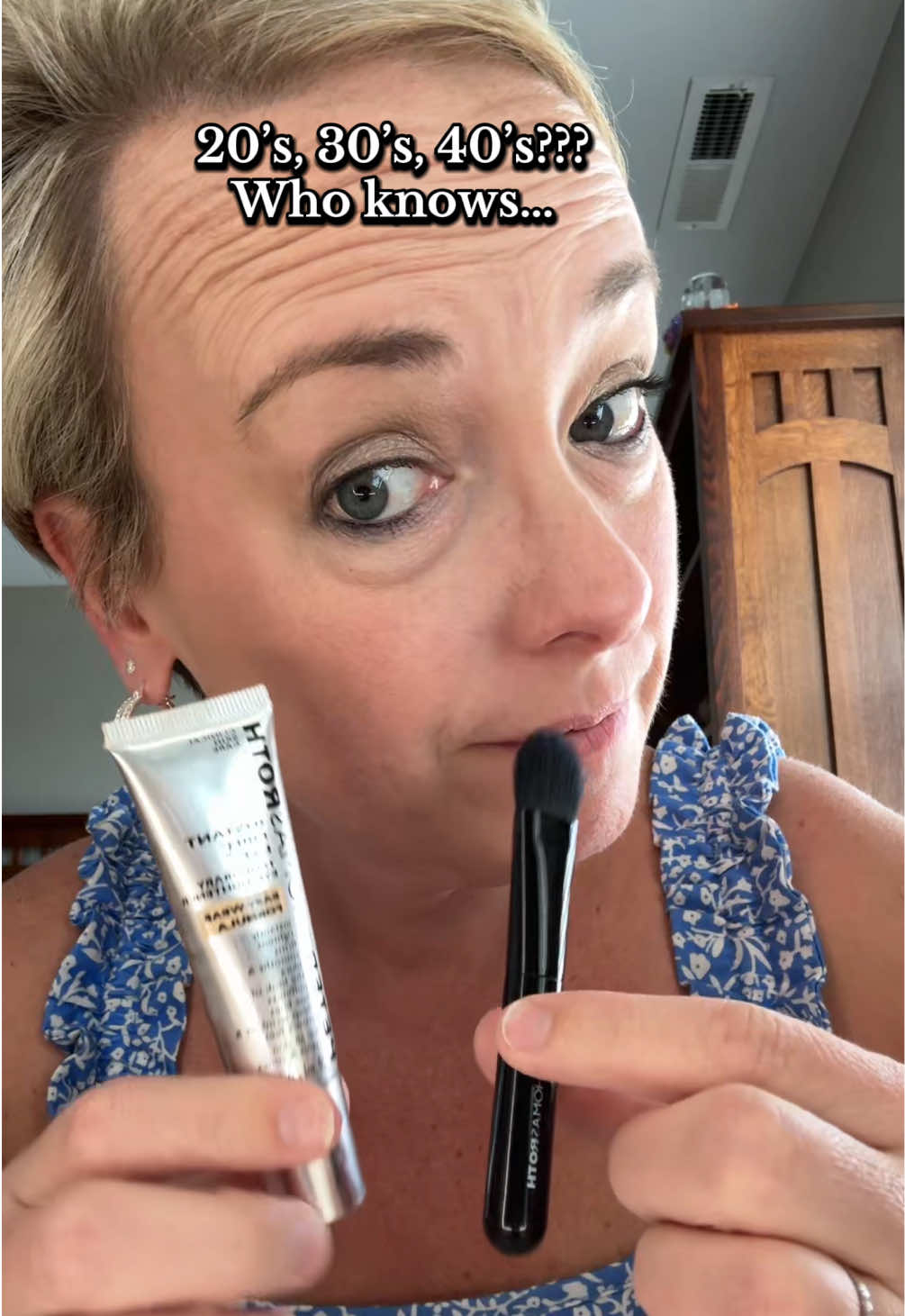Dump those bags on the curb! My eye tightener keeps everyone guessing! #undereyebags #eyetightener #undereyecare #skincarehacks #peterthomasroth @Peter Thomas Roth Labs 