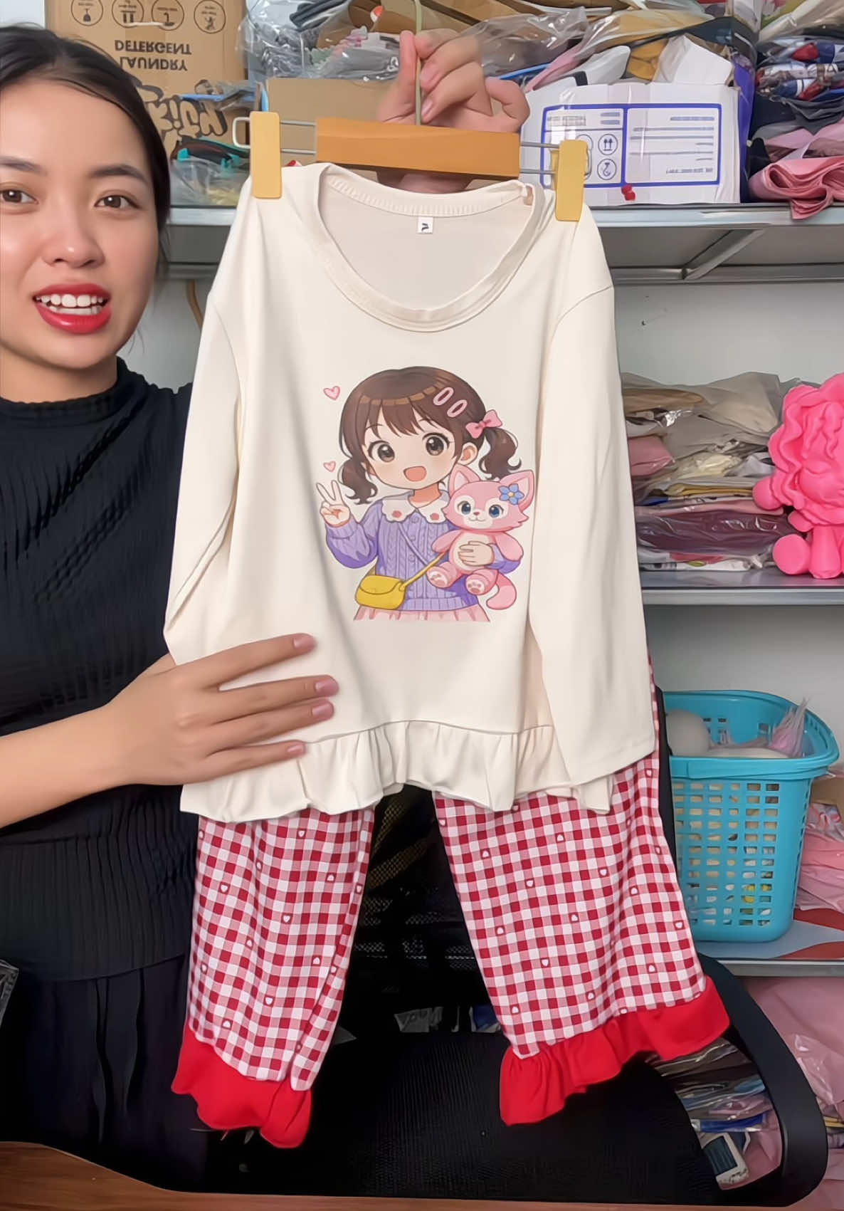 Set bộ dài tay in hình xinh cho bé gái #quanaotreem #trinh28866 