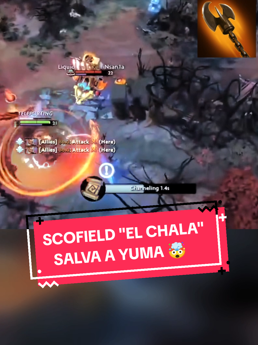 #SCOFIELD SALVA A SU #CARRY 😲 LA LEY DEL SUPPORT 🥺 #DOTA2 #WISPER #NYX 