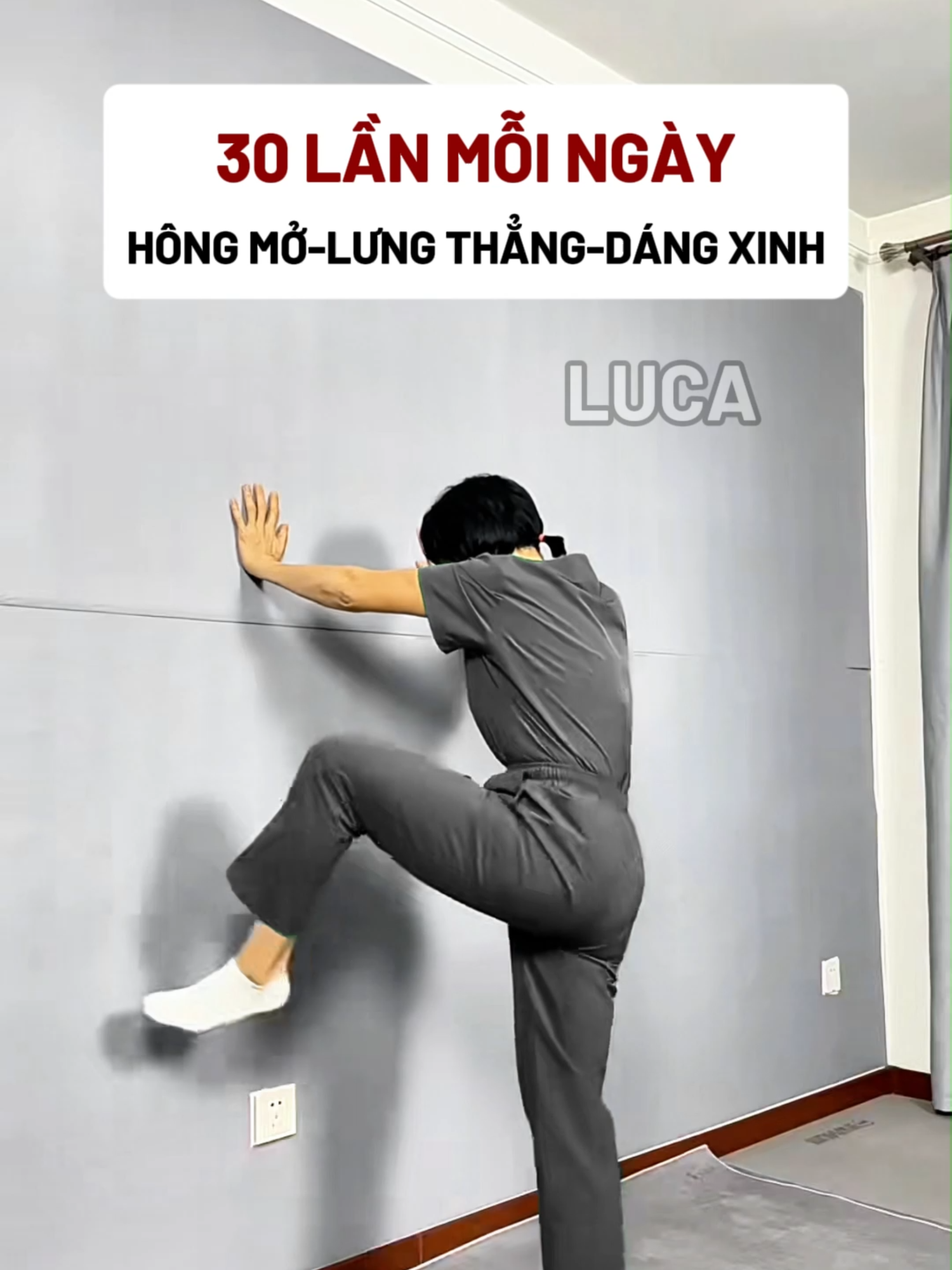 30 LẦN MỖI NGÀY HÔNG MỞ - LƯNG THẲNG- DÁNG XINH #Luca #virals #xuhuong #coxuongkhop #baitap