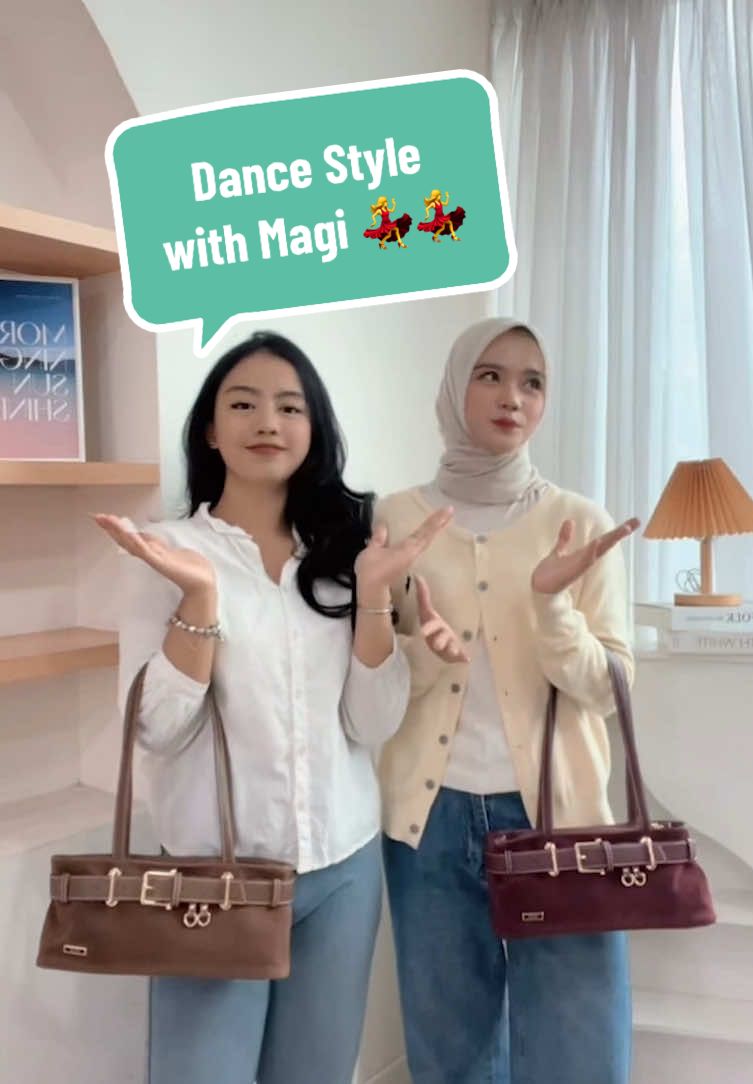 💃 When your Magi Shoulderbag matches your dance energy — unstoppable! Who says you can’t be stylish while going Oppa Gangnam Style? 😉 #Enjiid #BanggaPakeEnji #Shoulderbag #TasWanita #TasAesthetic 