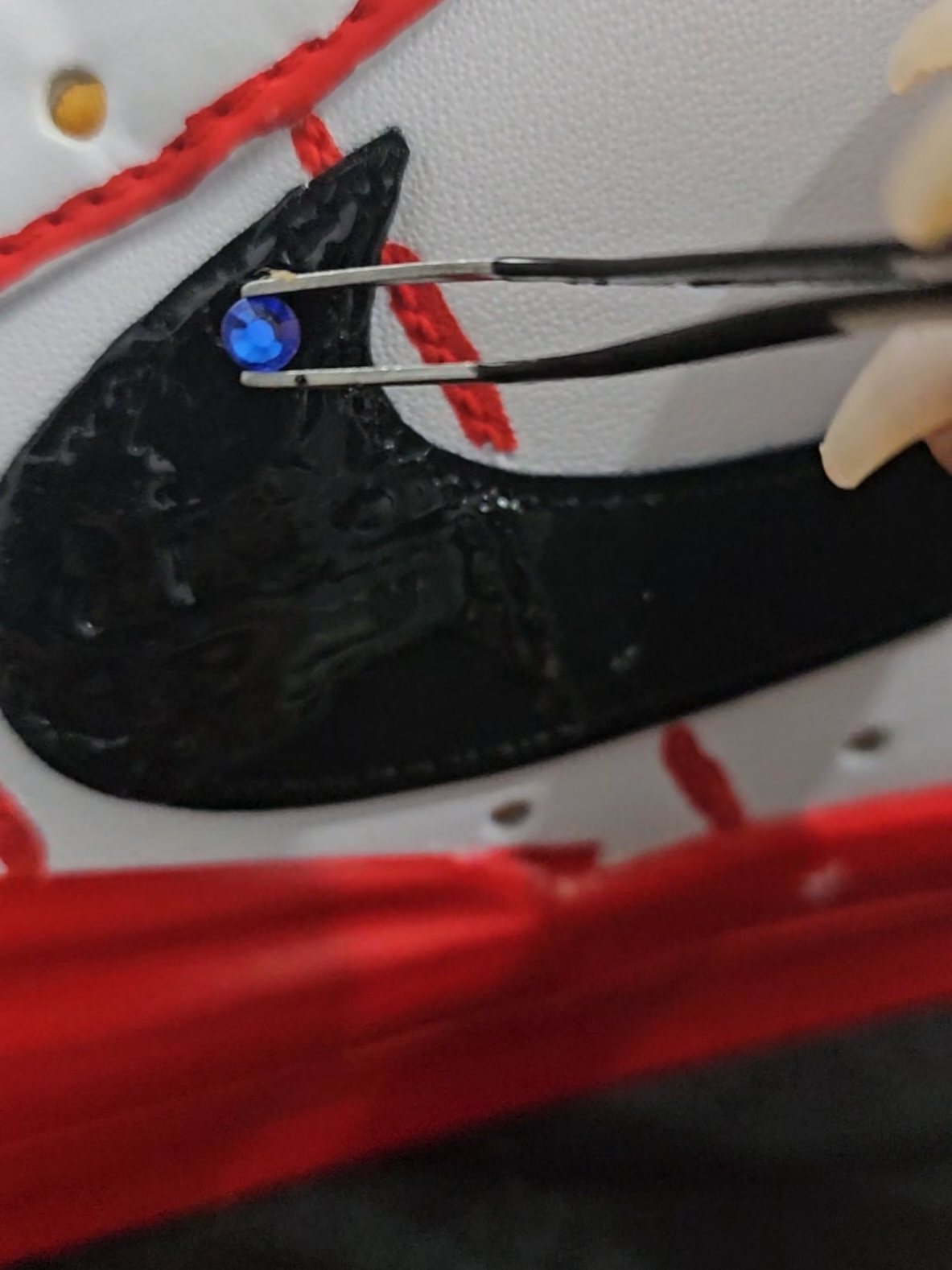 work in progress  #sneakers #sneakerhead #custom #rhinestones #bedazzled 