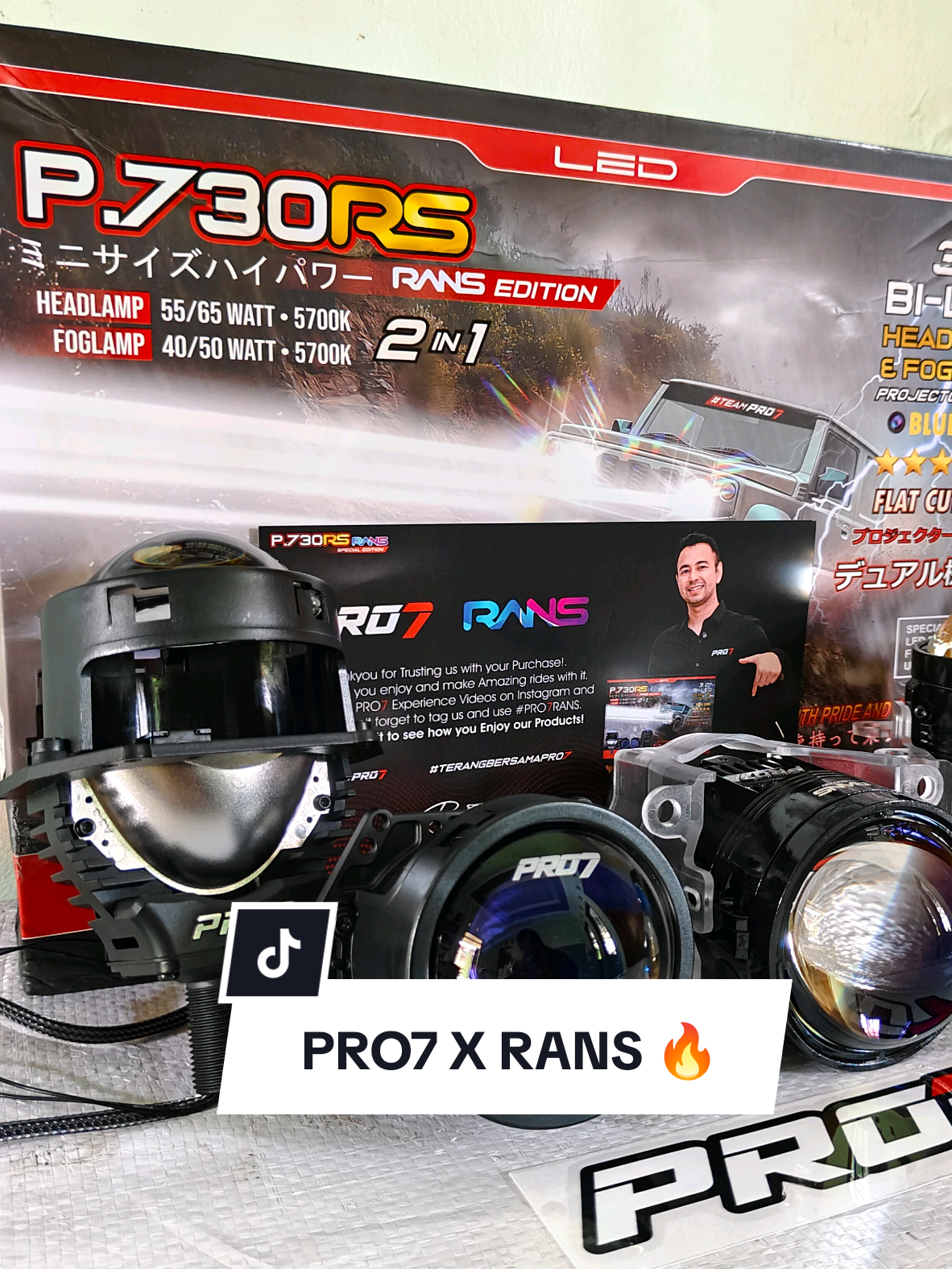 Biled dan foglamp pro7 P730RS RANS edition PRO7 X RAFFI AHMAD, lampunya sultan andara gengsss #teampro7 #pro7 #biled #pro7autolightning #fyp 