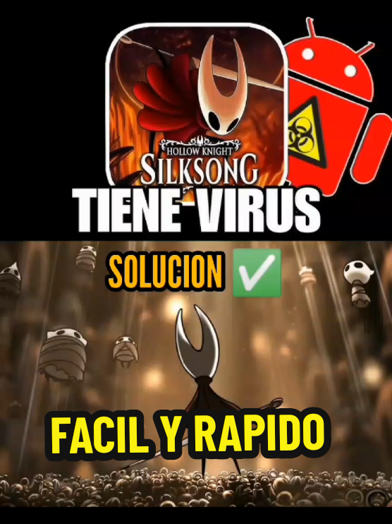 Solución a las versiones con VIRUS de Hollow Knight Silksong para Android ✅ #hollowknight #hollowknightsilksong #hollowknightedit #hollowknightmeme #hollowknighthornet #hollowknightfanart #hollowknightart #humor #hornet #teamcherry #androidgames 