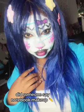 My ATTEMPT AT NOTEBOOK MAKEUP#fyp #xyzbca #storytimezzzmakilly #viral #notebookmakeup 