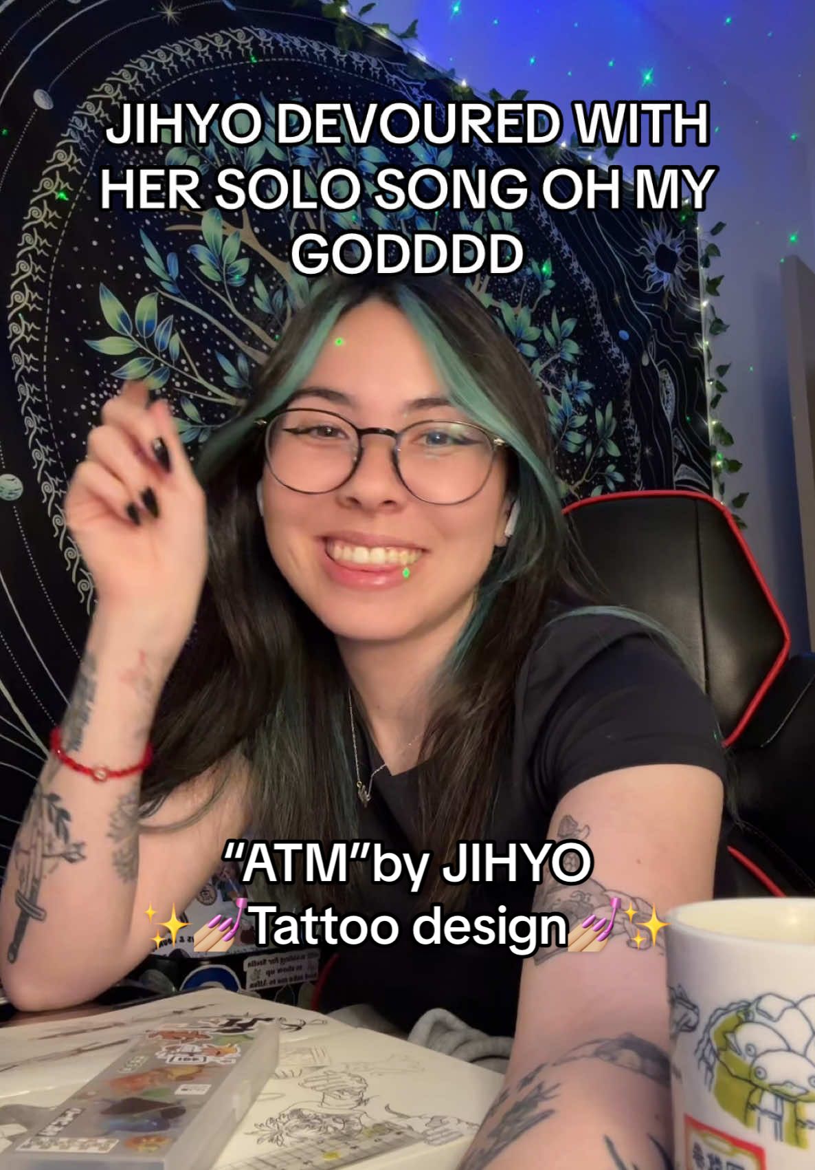 Adding this to my baddie playlist💅🏼#kpop #kpoptattoo #tattoodesigner #jihyo #twice @TWICE 