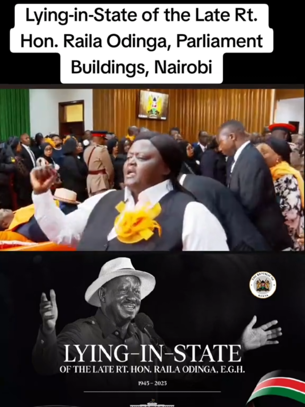 Lying-in-State of the Late Rt. Hon. Raila Odinga, Parliament Buildings, Nairobi #raila #ruto #nyayostadium #live #burial  @State House Kenya @MagicalKenya 