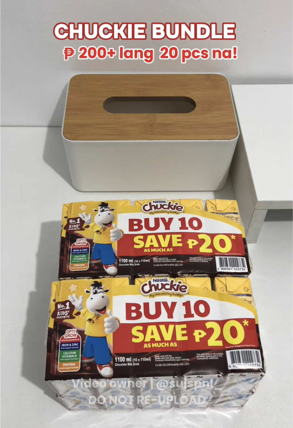 Habol na habang discounted pa! 20 pcs na 110 ml 🤩🤩🤩 Original Price — ₱ 332 Now — ₱ 200+ nalang ‼️ #nestle #chuckie #nestlechuckie #chuckie110ml 