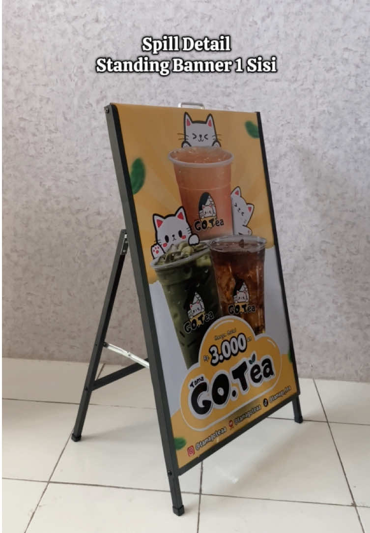 Standing banner 1 sisi ukuran 60x90 bahan aluminium alloy😍 #standingbanner #displaybanner #umkmbangkit 