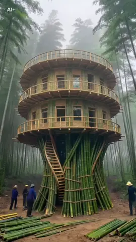 บ้านไม้ไผ่ #ผลงานจากการสร้างด้วยไม้ไผ่ 