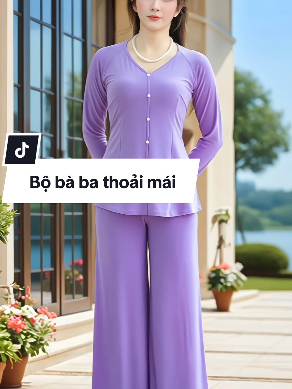 Bộ bà ba truyền thống cổ tim dài tay thanh lịch nhẹ nhàng, mặc nhà hay đi chơi đều thoải mái #bobaba #bobabanu #setdobaba #setaoquanbaba #xuhuong 