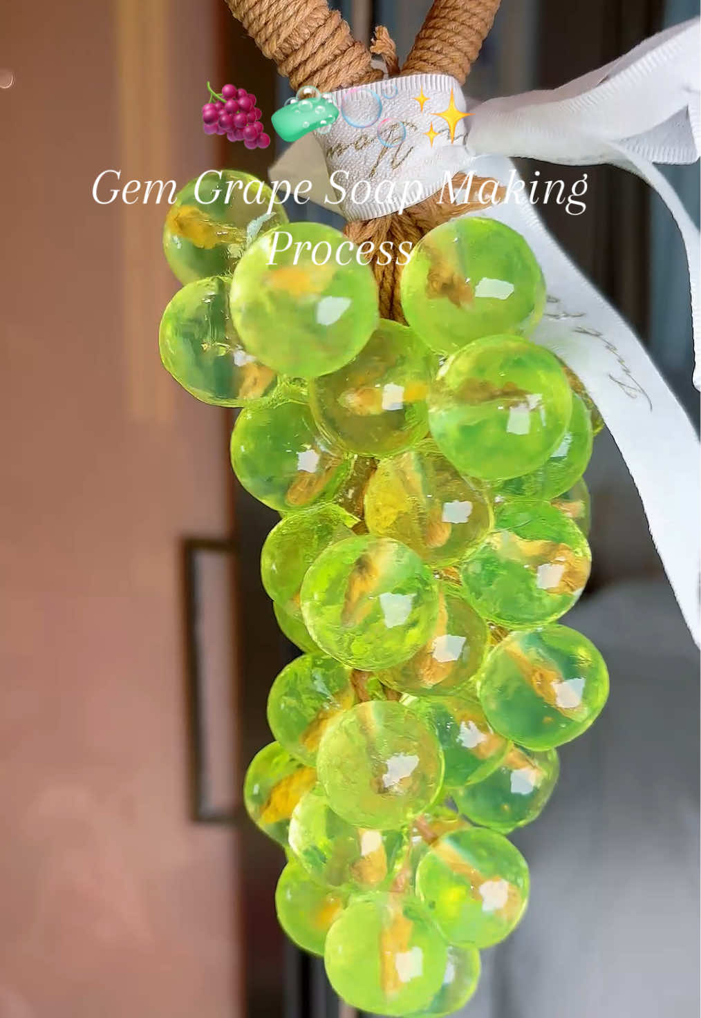 Your bathroom deserves this special artwork🍇🧼🫧✨ #asmr #diysoap #grapesoap #tutorial #fyp 